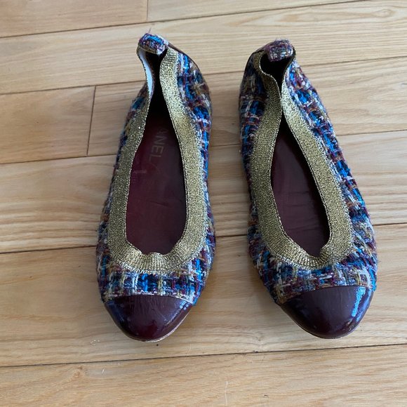 Vintage Chanel ballet flats 37.5 - Picture 1 of 6